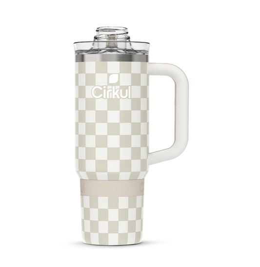 Limited Edition: 30oz. Taupe Tartan Travel StrawSip™ Tumbler 901P